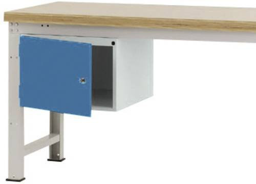 Manuflex Gehäuse-Unterbau PROFI ZB4732.0002 in Grau/Blau mit einer Tür rechts angeschlagen und Einlegeboden, Nutzhöhe: 30 cm - Bild 1