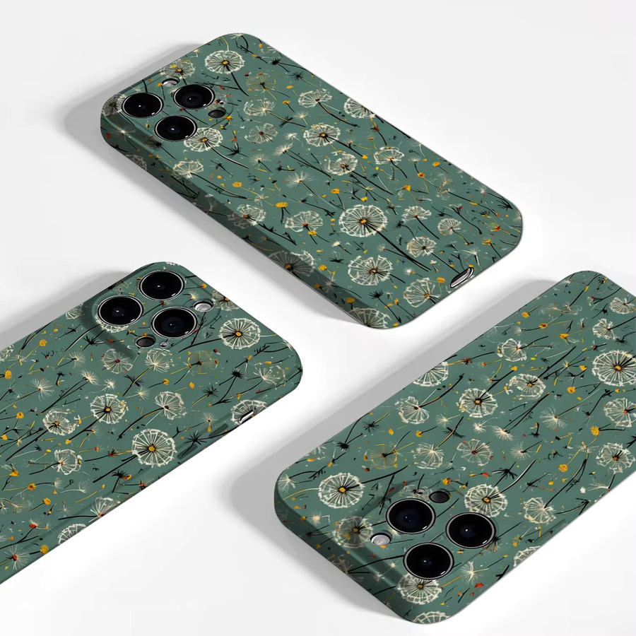 Potdemiel Handyhülle Teal Dandelion Breeze für iPhone 17 16 15 14 13 Pro Max Plus, robuste doppelschichtige magnetische Hülle in Petrol - Bild 3
