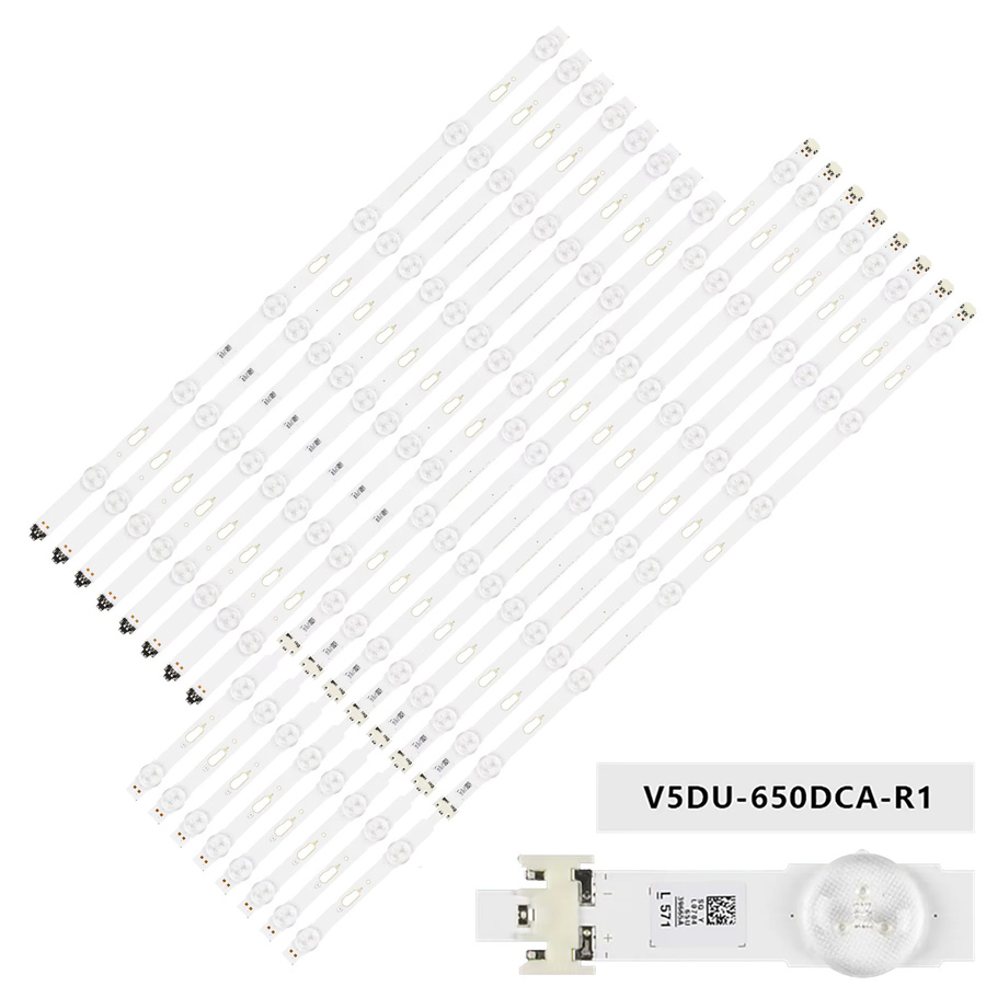 LED Hintergrundbeleuchtungsstreifen in Weiß für Samsung TV Modelle UE65KU6000K UE65KU6020K UE65KU6079U UE65KU6095U UE65KU6100K UE65KU6100W UE65KU6170U UE65KU6175U - Bild 2