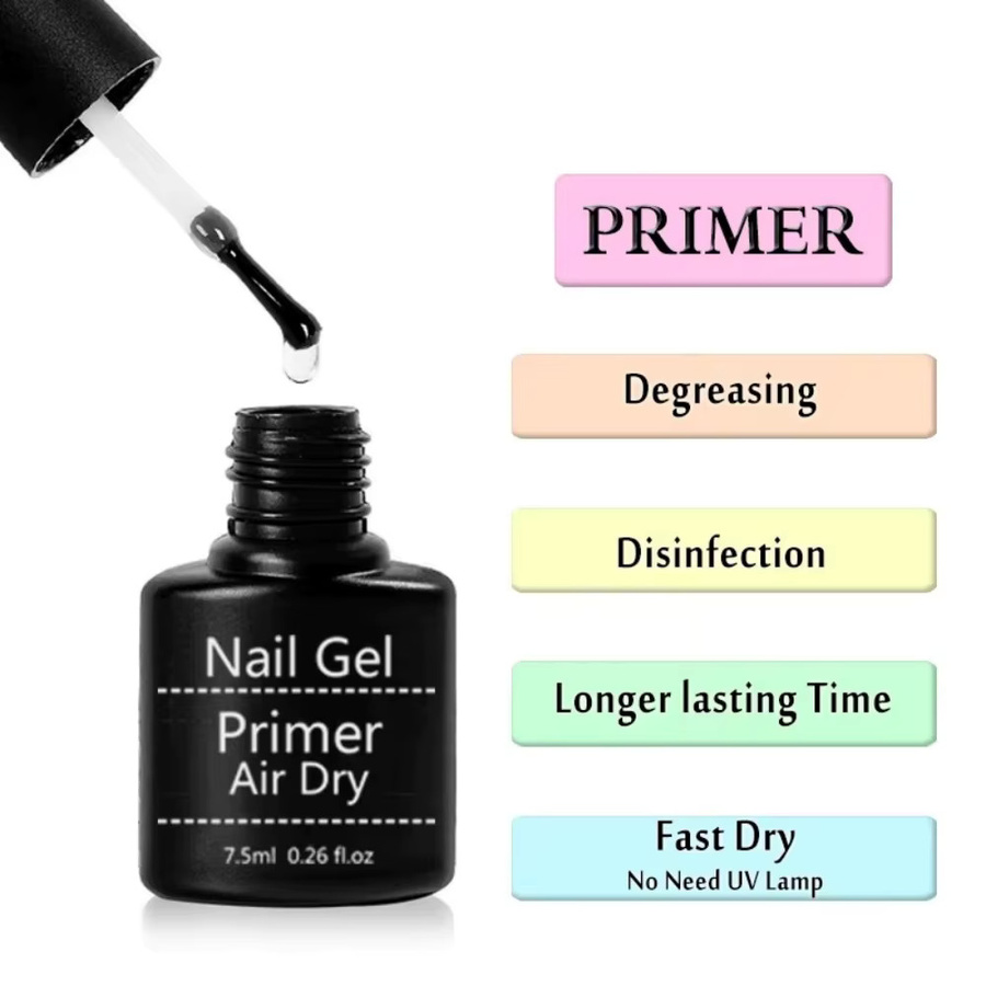 Nail Art Soaking Primer Base Top Coat Set, Clear, Glänzend - Bild 2