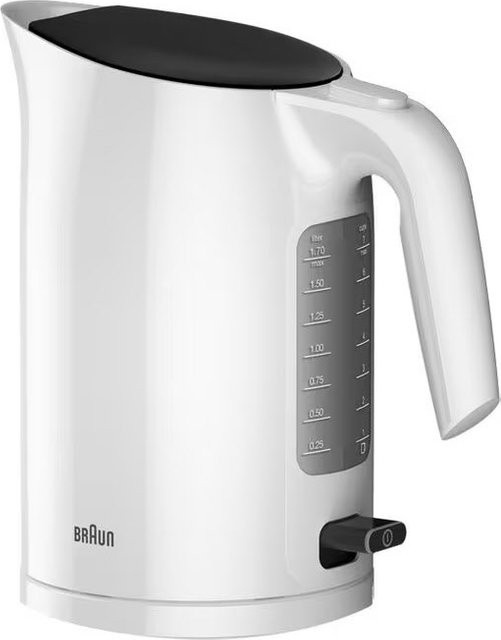 Braun PurEase Wasserkocher WK 3100 WH in Weiß mit 1,7 l Fassungsvermögen, Kalkfilter und Abschaltautomatik - Bild 1