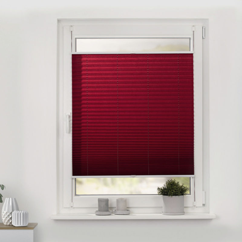 Lichtblick Plissee Klemmfix ohne Bohren, verspannt, Farbe: Brombeer/Rot, B: 85 cm, H: 130 cm - Bild 6