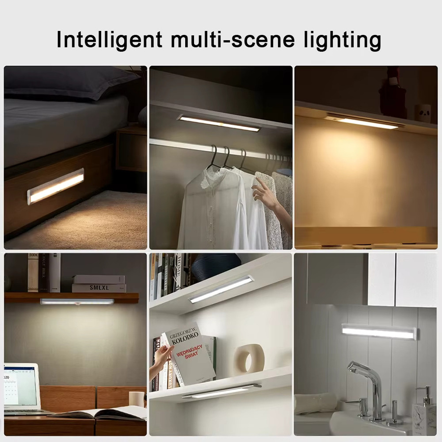 PARKSON LED Bewegungsmelder Nachtlicht in Weiß mit 10 LEDs und warmweißem Licht für Schrank und Küche - Bild 3