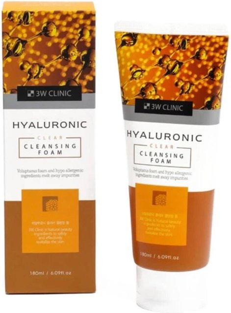 3w-clinic Hyaluronic Clear Cleansing Foam Reinigungsschaum, 180 ml, Hyaluronsäure - Bild 1