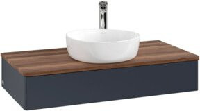 V&B Waschtischunterschrank Antao ohne Frontstruktur in Blau lackiert, B/T/H: 100 x 50 x 50 cm - Bild 1