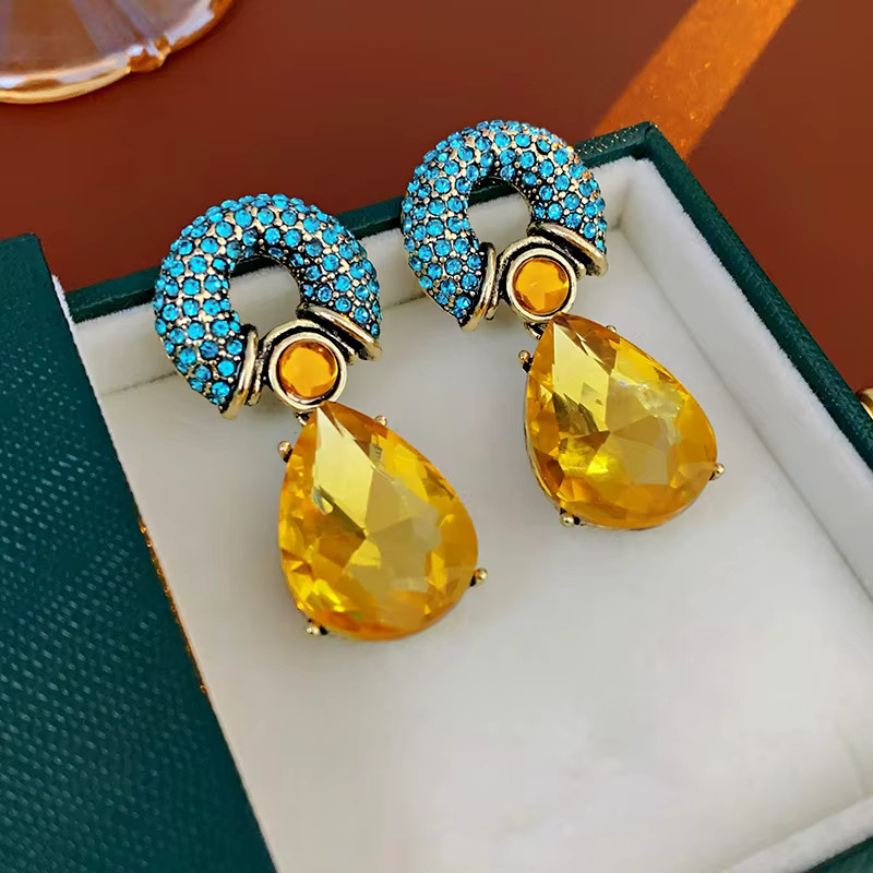 Kaitin Jewelry Ohrringe, Strass, Kreis, Wassertropfen, Damen - Bild 3