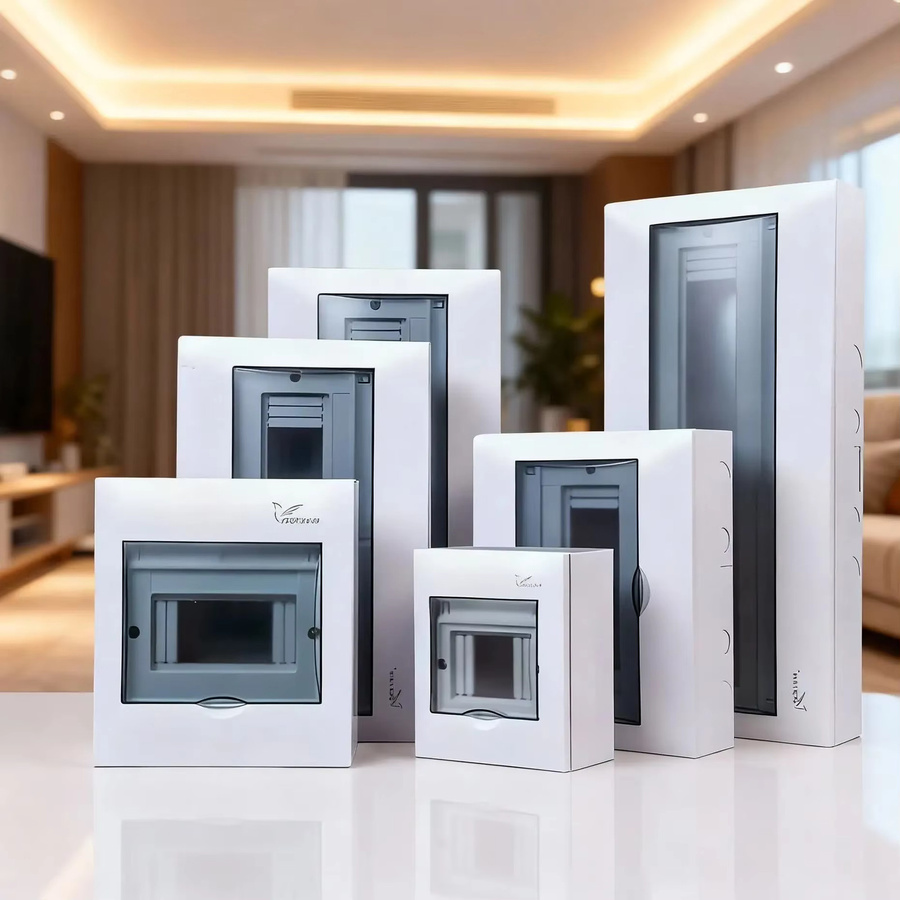 DONGYI HT-Serie Elektrisch verstellbarer Verteilerkasten aus Edelstahl für den Innenbereich, 4–6 Wege, Silber/Weiß - Bild 2