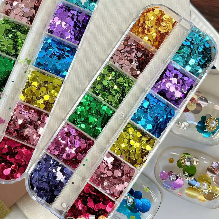 MAFANAILS Nagelglitzer Pailletten, Bunt, Rund, Glänzend - Bild 2