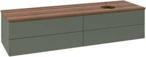 V&B Waschtischunterschrank Antao ohne Frontstruktur in Weiß und Grau lackiert, B/T: 160 x 50 cm - Bild 1