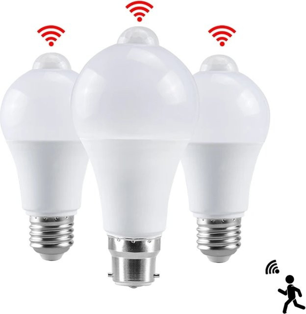 MeeToo LED Bewegungsmelder-Lampe E27 mit Infrarotsensor, 18 W, Warmweiß, Weiß - Bild 1