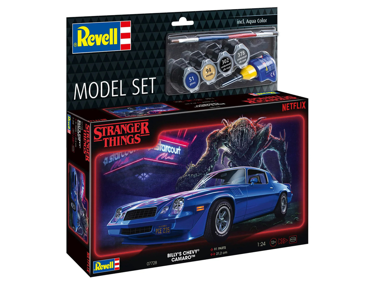 Revell Stranger Things Chevy Camaro Z/28, Modellset, 1:24 - Bild 2