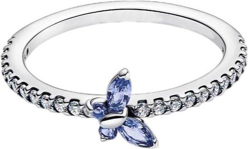 Ring 925 Silber, Kleeblatt, Biene, Zirkonia, Damen - Bild 1
