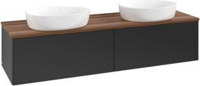 V&B Waschtischunterschrank Antao ohne Frontstruktur, Wandmontage, Weiß und Blau, B/T/H: 160 x 36 x 50 cm - Bild 1