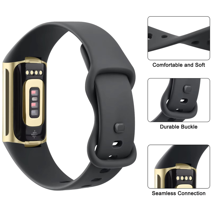 EIMO Uhrenarmband Silikon, Schwarz, Unisex - Bild 1