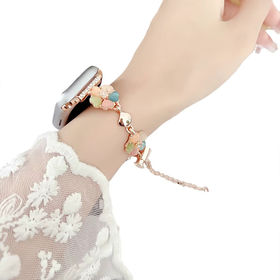 CAOWTAN Uhrenarmband Edelstahl, Damen, Kristall, Verspielt - Bild 2