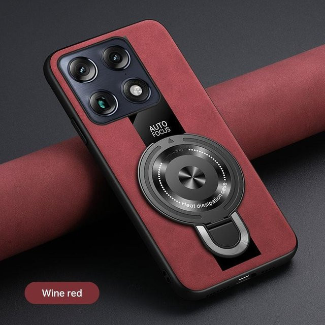 Motorola Signature Stoßfeste Hülle mit Magnetischem Ringhalter für Moto X70 Air Pro und Edge 70 Ultra, Schwarz - Bild 1