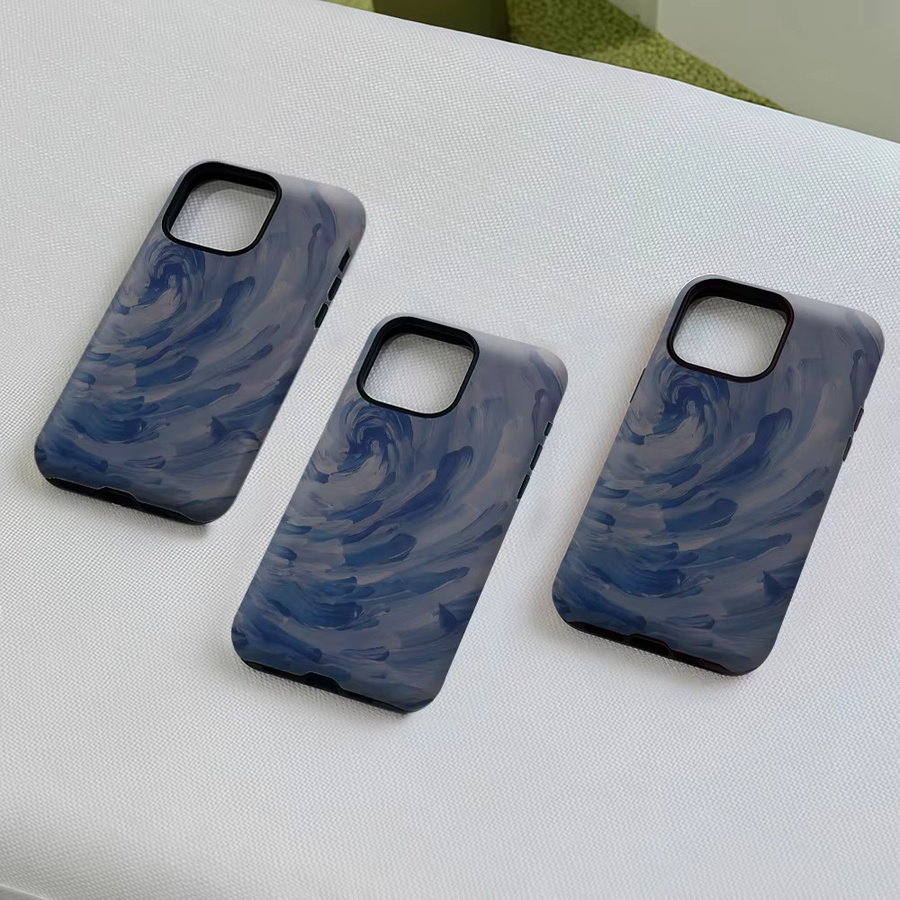 Potdemiel Blue Swirl robuste doppelschichtige Handyhülle mit Magnetfunktion für iPhone 17 16 15 14 13 Pro Max Plus - Bild 4