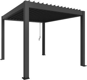 Biohort Pergola modern aus Stahl in Dunkelgrau-Metallic, B/H/T: 312 x 264 x 367,5 cm - Bild 1