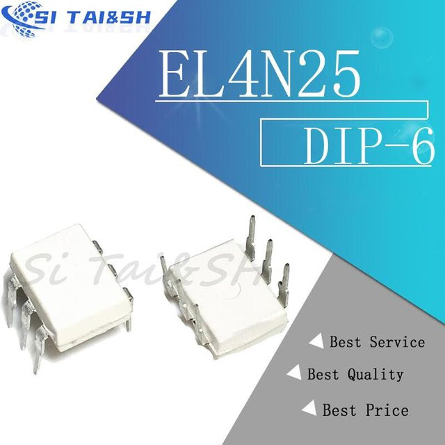 10er Set Si Tai&SH Optokoppler DIP-6 IC EL4N25 EL4N35 in Schwarz und Weiß - Bild 1
