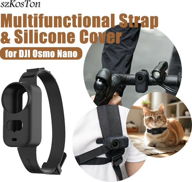 DJI Osmo Nano Silikon Armband in Schwarz für die Sportkamera - Bild 1