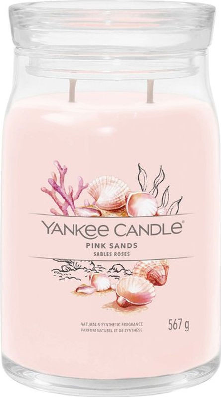 Yankee Candle Signature Duftkerze Pink Sands im Glas, rosa, 567 g - Bild 1