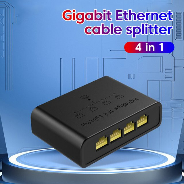 Olaf 4-in-1 Gigabit Ethernet Netzwerk-Switch mit 1 GbE RJ45 Ports in Schwarz oder Weiß - Bild 1