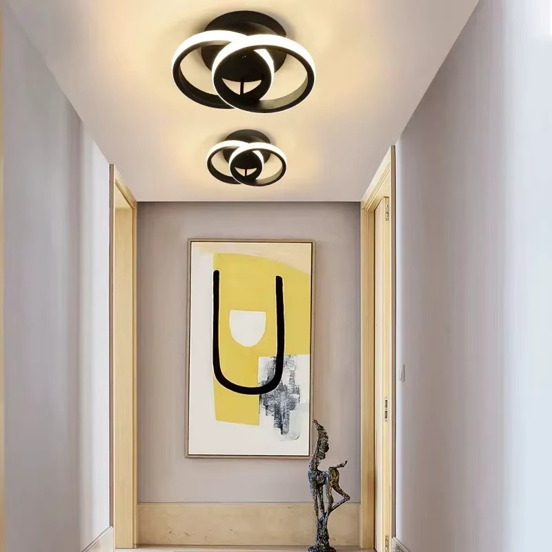 TRAZOS LED Deckenleuchte Modern Ring-Design für Schlafzimmer und Esszimmer in Schwarz und Weiß mit CCT Farbtemperatur-Einstellung - Bild 2
