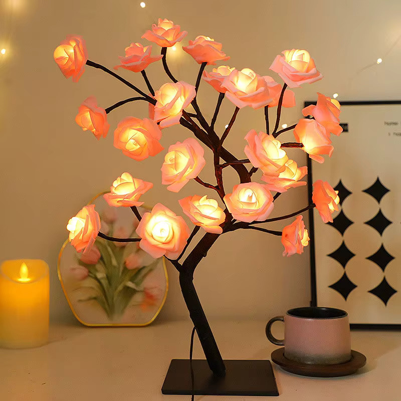 CHOUDAO TECH Rosenbaum-Lichterkette mit LED-Lichtern für die Raumdekoration und festliche Atmosphäre - Bild 2