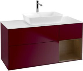 V&B Waschtischunterschrank Finion in Weiß mit Regalfach B: 120 cm, T: 50,1 cm, H: 50,1 cm - Bild 1