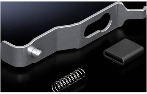 Rittal VX 8618.460 Verschlussstangen-Sperre aus Metall in Silber, 10 Stück - Bild 1