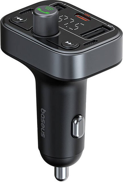 Baseus Bluetooth FM Modulator S-09 Pro in Schwarz mit 2 x USB-A und 1 x USB-C - Bild 1