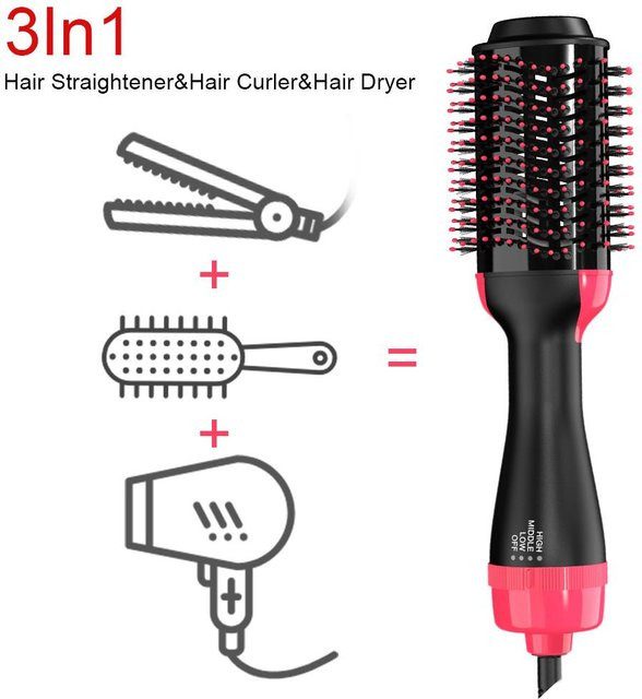 LISAPRO 3-in-1 Air Brush Haartrockner, Volumizer und Föhnbürste, 1000W - Bild 1