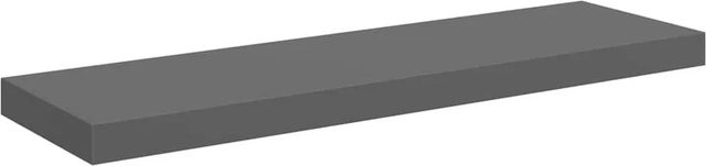 vidaXL Schweberegal in Grau Hochglanz, B/T/H: 80 x 23,5 x 3,8 cm - Bild 1