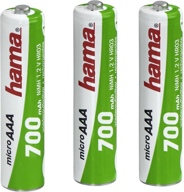Hama NiMH-Akkus 3er-Set AAA 700 mAh 1,2V in Grün - Bild 1