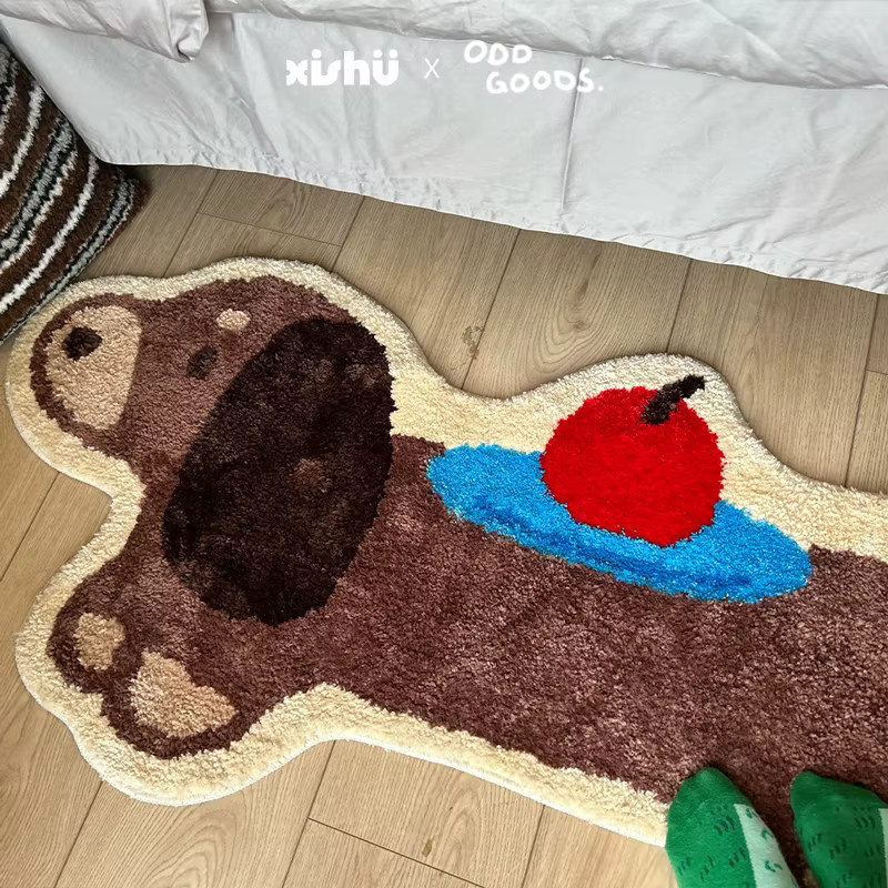 VIKAMA Welpe-Teppich aus Kunstkaschmir für Schlafzimmer und Flur, B/T/H: 120 x 50 x 50 cm - Bild 3