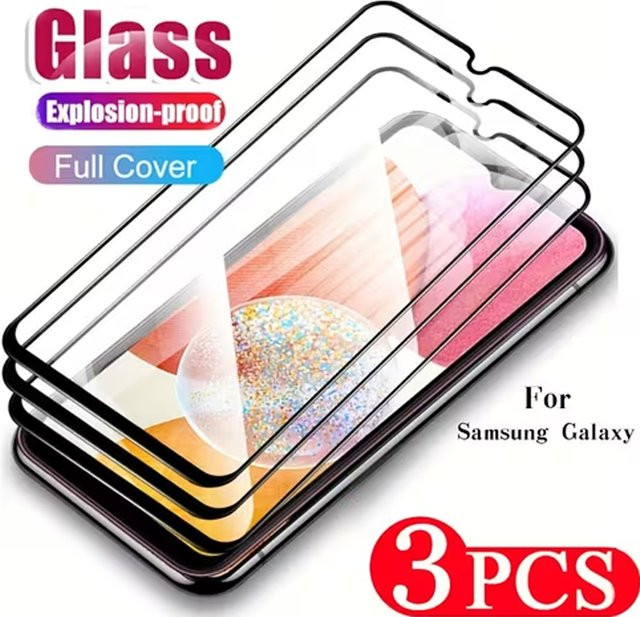 HD Displayschutzfolie aus gehärtetem Glas für Samsung Galaxy A55 A54 A34 A15 A13 A52 S24 FE S23 FE transparent - Bild 1