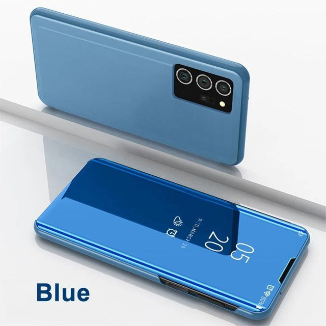 Smart View Mirror Flip Case für Samsung Galaxy A05S in Blau und Transparent - Bild 1