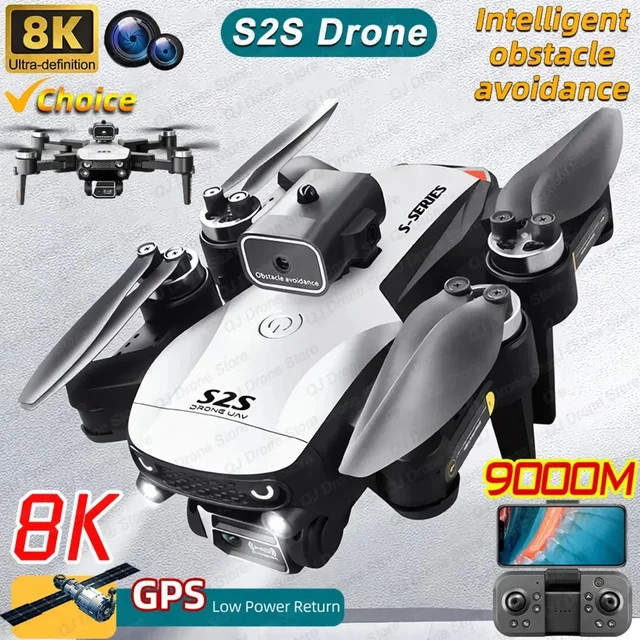 S2S Drohne 2025 mit 8K HD Dual Kamera, faltbarer Quadcopter mit bürstenlosem Motor und Hindernisvermeidung für professionelle Luftaufnahmen - Bild 1