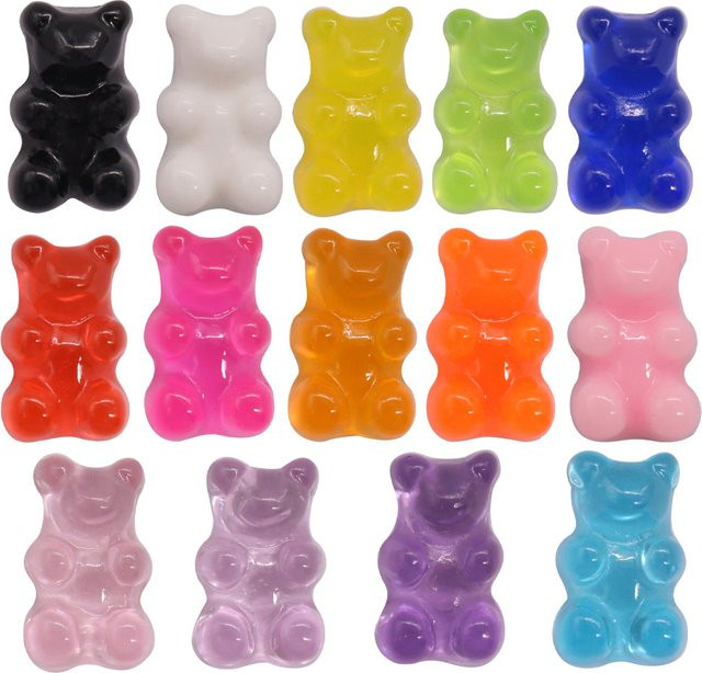 Happye&TiTi Charms, bunte Kristall Bär, Harz, Kinder - Bild 1