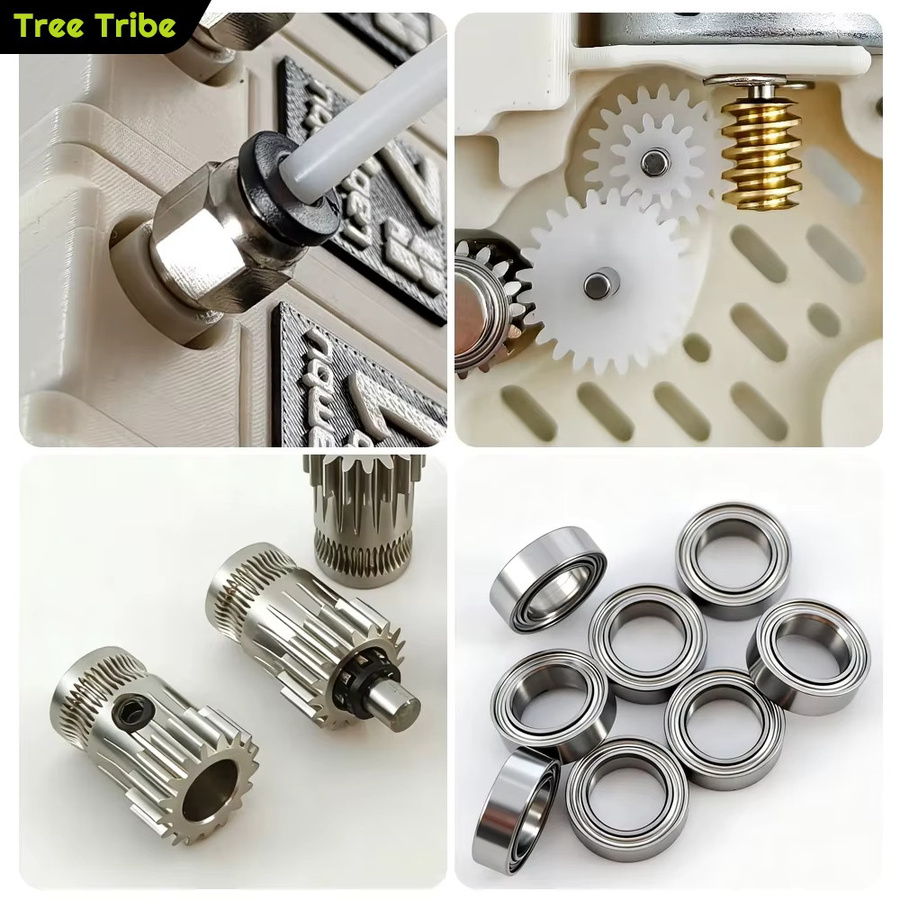 Tree Tribe BMCU 370C Hochdrehmoment-Doppel-Mikroschalter-Lösung mit Automatischer Zuführung AMS MMU in Weiß mit USB-C Anschluss - Bild 4