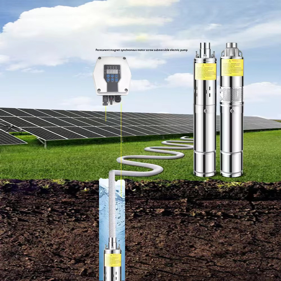 Solar-PV-Tauchpumpe mit MPPT-Regler und Schwimmerkugel-Kit in Silber, Förderleistung 2,2 m³/Stunde - Bild 3