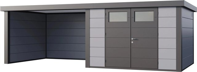 Telluria Gerätehaus Classico in Grau mit Lounge L Links B/H/T: 662 x 219 x 318 cm - Bild 1