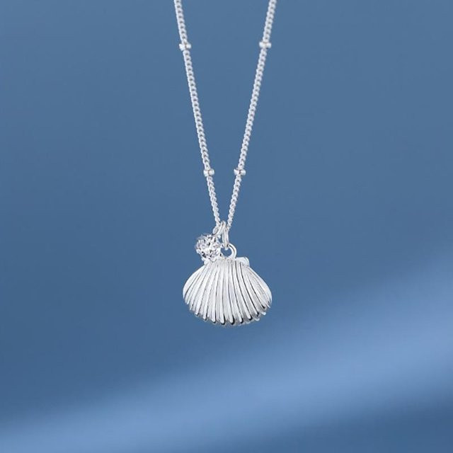 Lucky Star Jewelry Muschelkette, Edelstahl, Silber, Damen - Bild 1