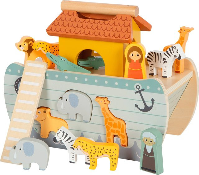 Small Foot Arche Noah Safari, Steckspiel, Holz, ab 1 Jahr - Bild 1