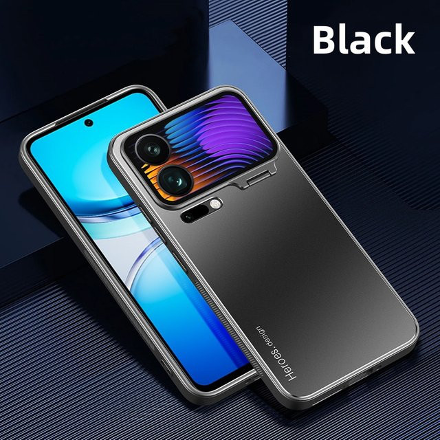 Magnetische Schutzhülle für Xiaomi 17 Pro Max und Xiaomi 17 Pro mit Kamera-Objektivschutz und integriertem unsichtbarem Ständer in Schwarz oder Silber - Bild 1