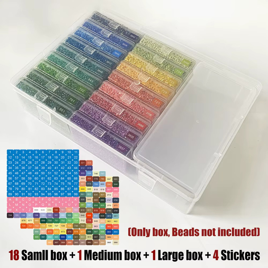 Diamond Art Tray Aufbewahrungsbox-Set aus Kunststoff in Transparent und Multicolour für DIY-Handwerk und Zubehör - Bild 3