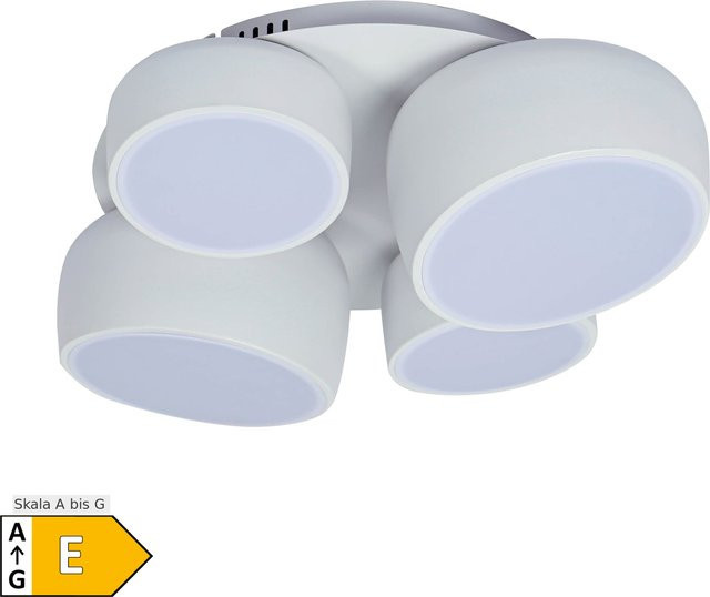 Näve ELIORA 4er LED CCT Deckenleuchte in Weiß mit abgerundeter Form - Bild 1