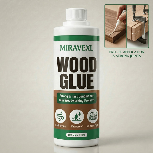 MIRAVEXL Schnelltrocknender Holzleim für professionelle Tischler und Möbelreparaturen, 50g - Bild 1