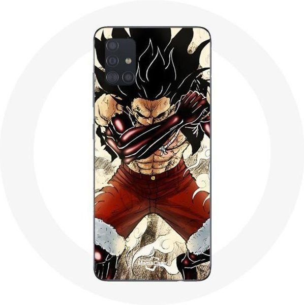 Samsung Galaxy A71 Handyhülle mit One Piece Luffy Gear 5 Anime Design in Schwarz und Multicolour - Bild 1