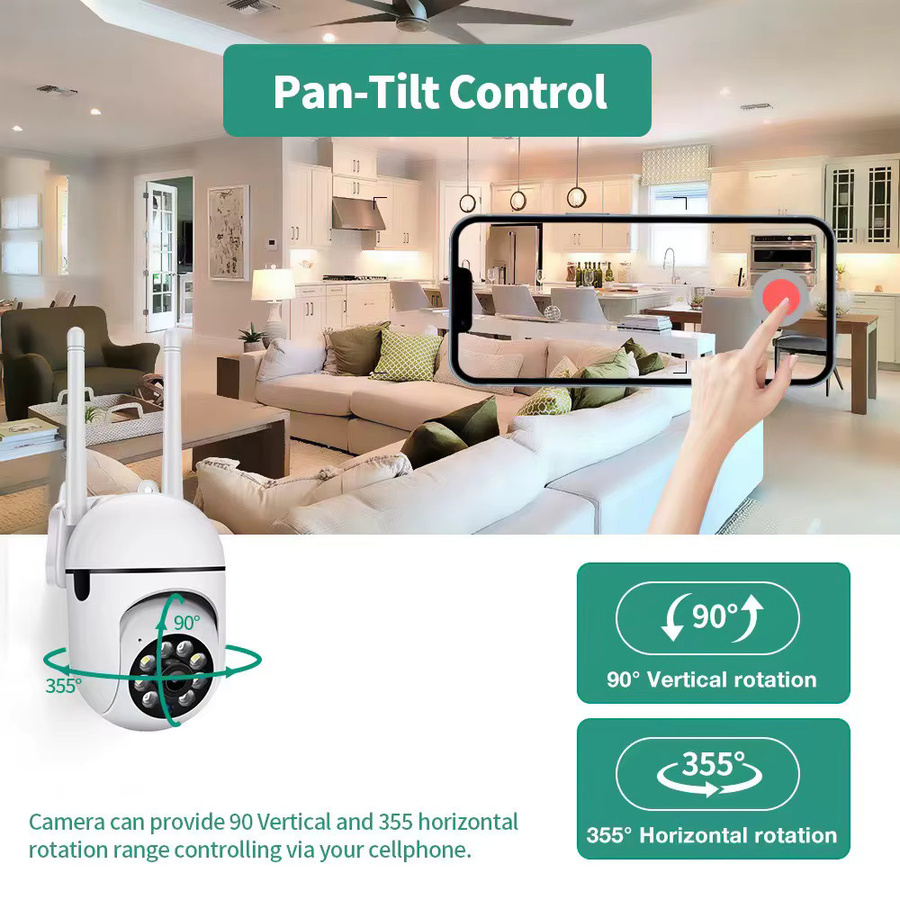 Dolob 8MP WLAN IP PTZ Sicherheitskamera mit 4-fach Zoom, Tracking-Funktion, Zwei-Wege-Audio und HD Nachtsicht in Weiß - Bild 2